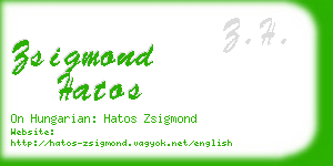 zsigmond hatos business card